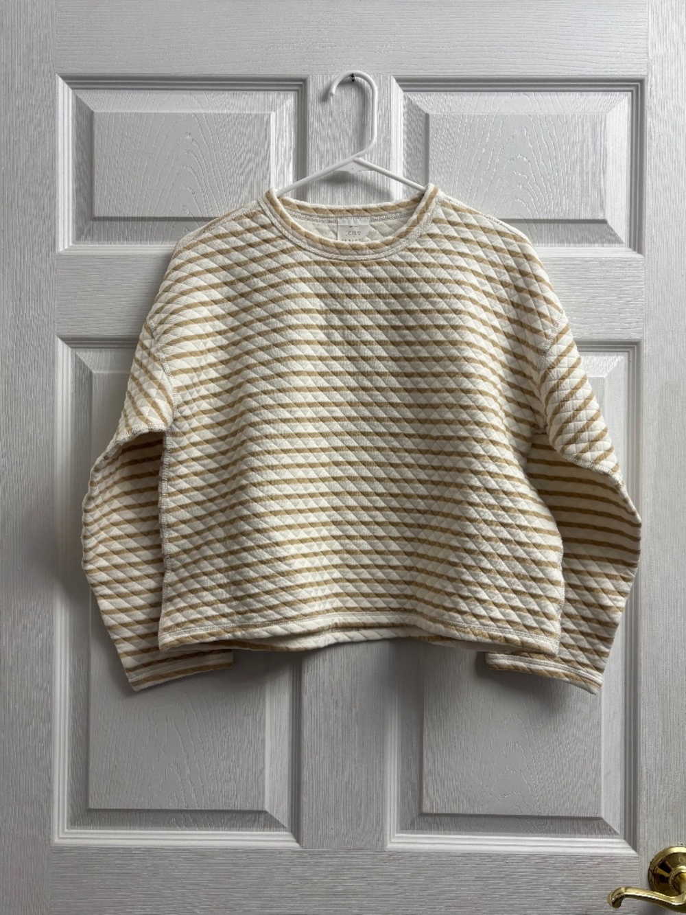 Women's J. Crew Quilted Reversible Crewneck Sweater
